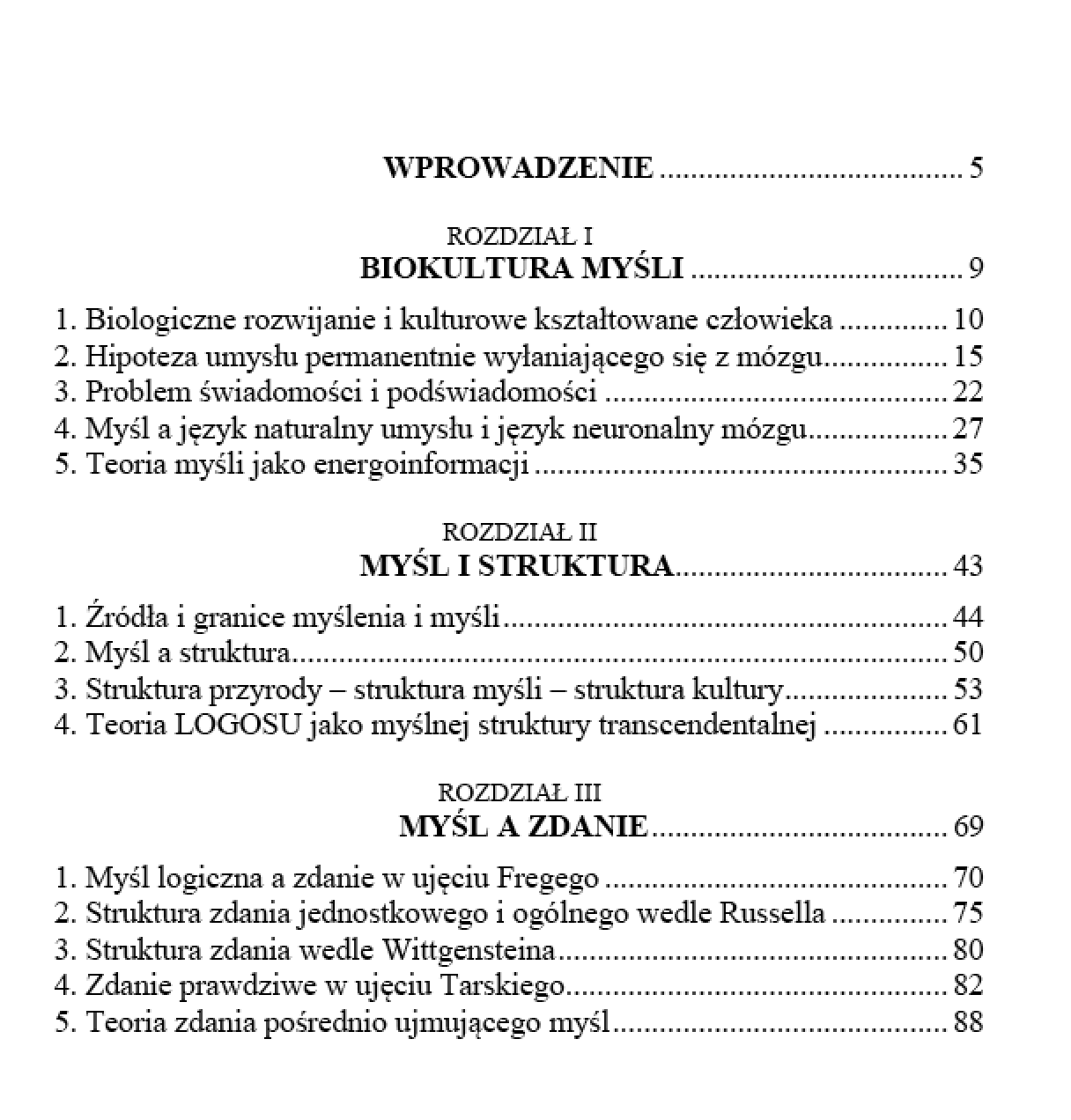 Spis treści